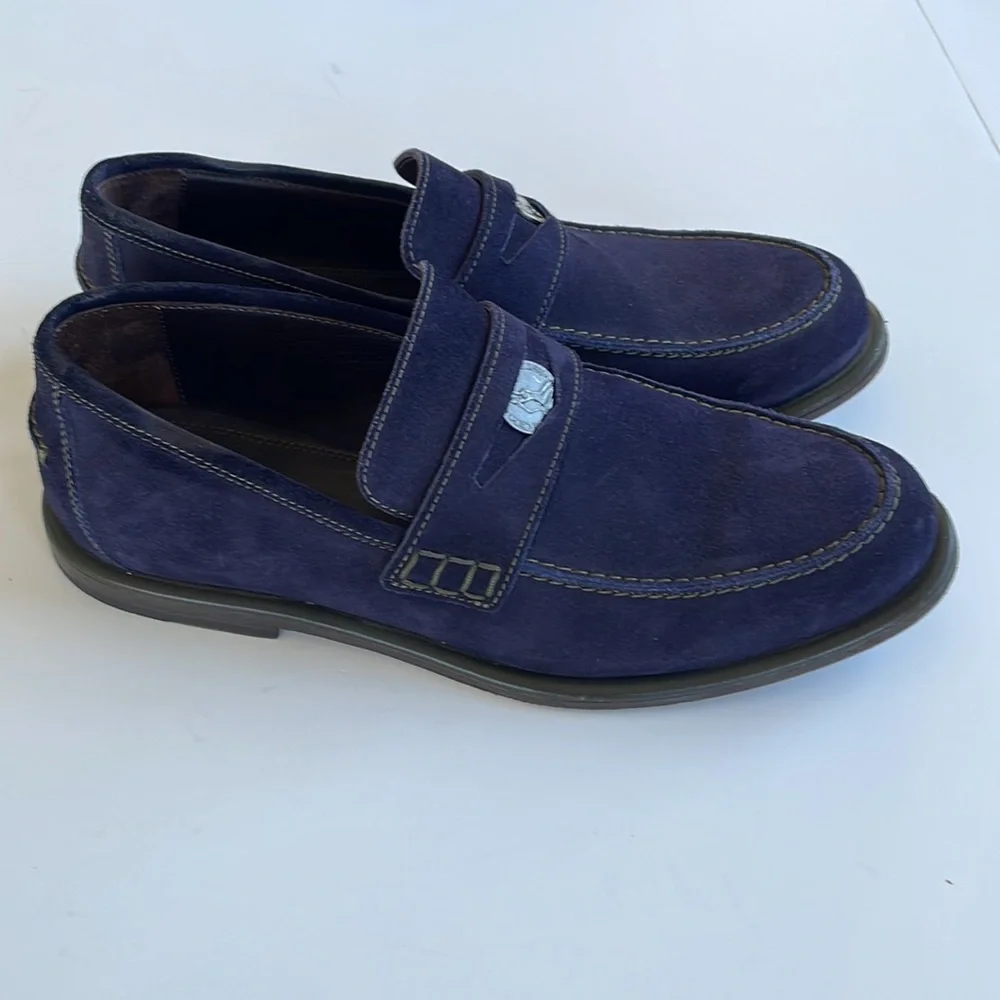 Jimmy Choo Mens Blue Suede Loafers 39 1/2 - Picture 6 of 15